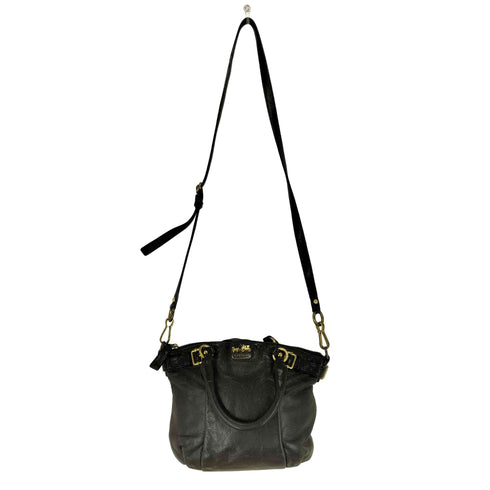 コーチ COACH メタリックロゴ オールレザーショルダーバッグ レディース
