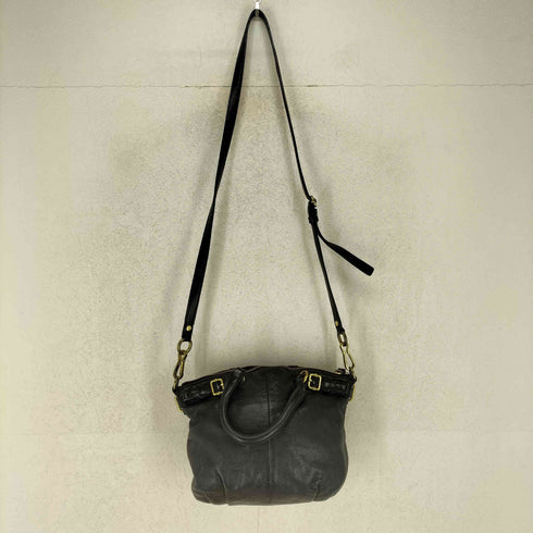 コーチ COACH メタリックロゴ オールレザーショルダーバッグ レディース