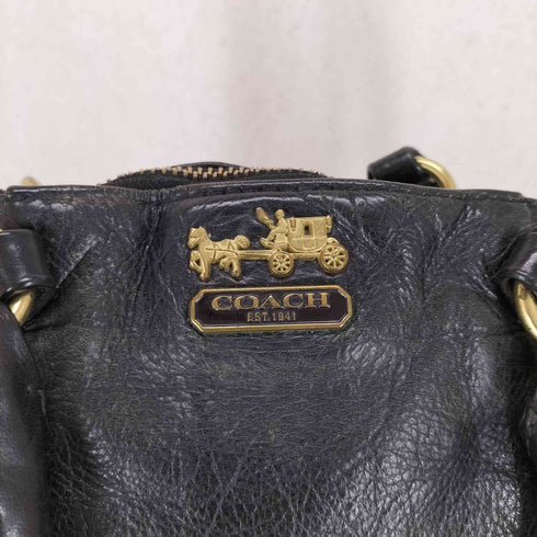 コーチ COACH メタリックロゴ オールレザーショルダーバッグ レディース