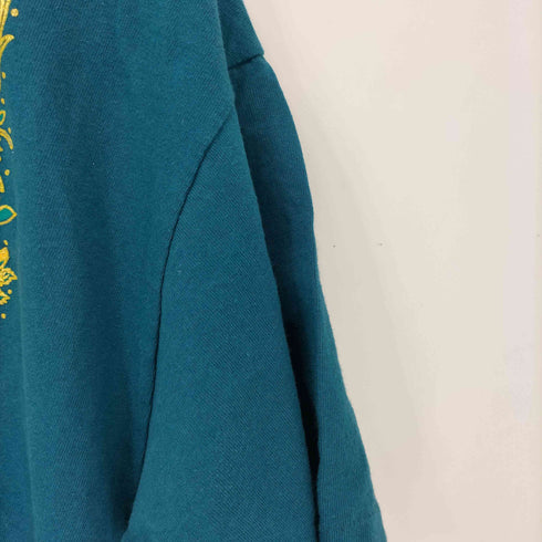 カルクルー Cal Cru 90S USA製 フロントプリント クルーネック Tシャツ 袖シングル メンズ import:L