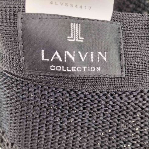 ランバンコレクション LANVIN COLLECTION コットンレーヨン混 編み込み リボンハット レディース M~S