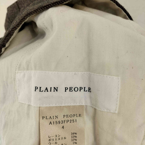 プレインピープル PLAIN PEOPLE ヘリンボーン スラックス レディース JPN:4