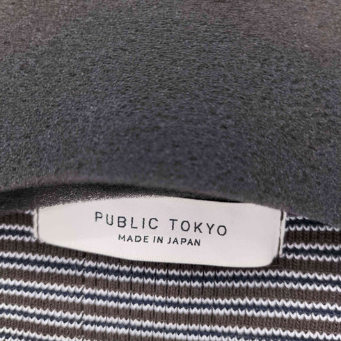 パブリックトウキョウ PUBLIC TOKYO マルチボーダー ノースリーブ トップス レディース FREE