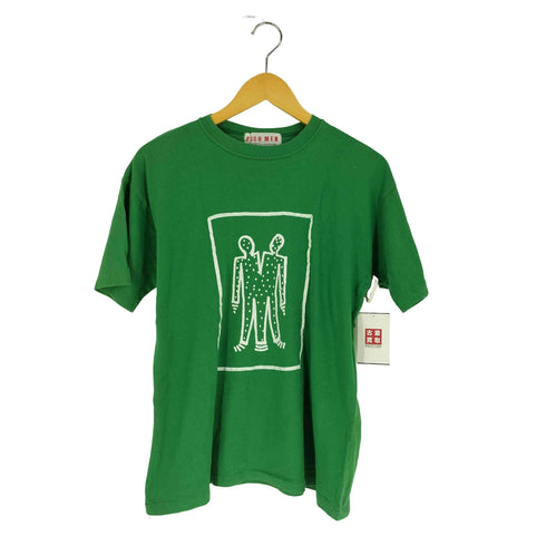 PUSH MEN 90s シングルステッチ プリント クルーネック Tシャツ メンズ