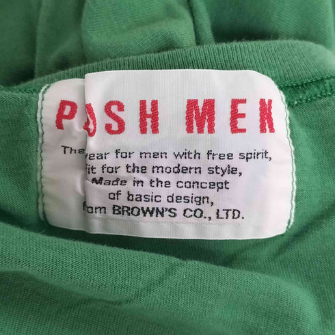 PUSH MEN 90s シングルステッチ プリント クルーネック Tシャツ メンズ