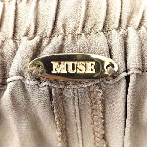 ミューズデドゥーズィエムクラス MUSE de Deuxieme Classe ミューズ ドゥーズィエムクラス シルクサテン パンツ ストレート イージー レディース 36