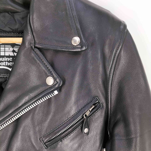 FIRST パキスタン製 裏キルティング レザー ダブルライダースジャケット メンズ import:M