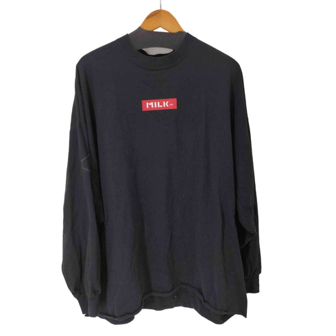 ミルクフェド MILKFED. L/S フロントロゴプリントクルーネックTシャツ メンズ ONE SIZE