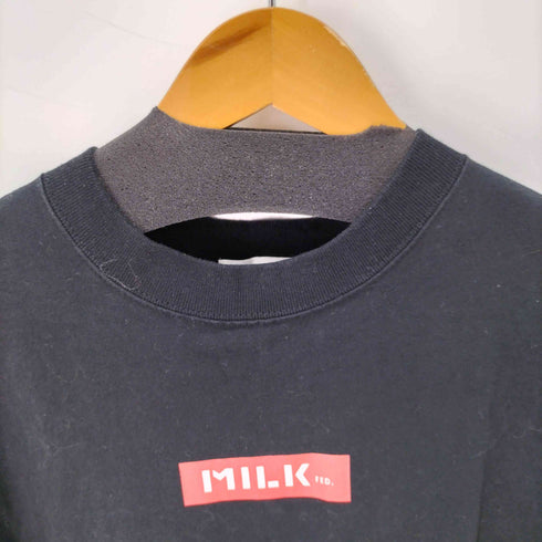 ミルクフェド MILKFED. L/S フロントロゴプリントクルーネックTシャツ メンズ ONE SIZE