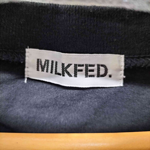 ミルクフェド MILKFED. L/S フロントロゴプリントクルーネックTシャツ メンズ ONE SIZE