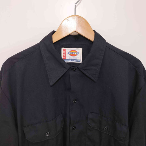 ディッキーズ Dickies コットンポリ L/S ワークシャツ メンズ LARGE