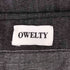 OWELTY ワンポケットブラックデニムボックスS/Sシャツ メンズ