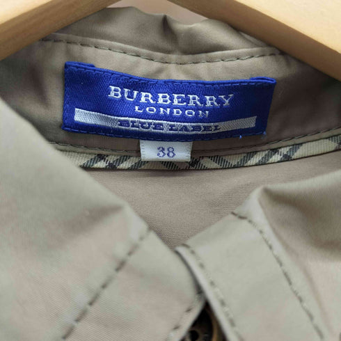 バーバリーブルーレーベル BURBERRY BLUE LABEL ロゴ刺繍 七分丈 ミニワンピース レディース EUR:38