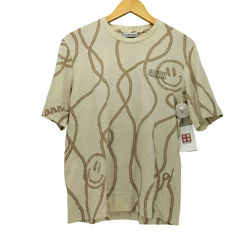 ガニー Ganni rope smile design Tshirt ロープ スマイル デザイン Tシャツ レディース import:S