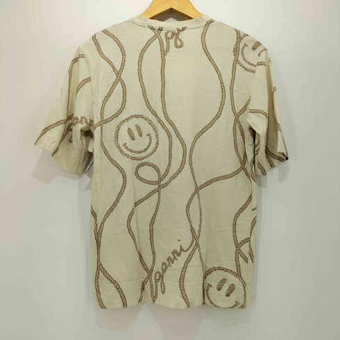 ガニー Ganni rope smile design Tshirt ロープ スマイル デザイン Tシャツ レディース import:S