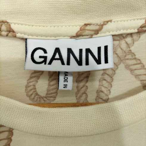 ガニー Ganni rope smile design Tshirt ロープ スマイル デザイン Tシャツ レディース import:S