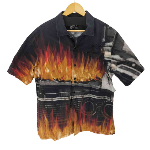 レフラー Leflah FIRE CAR ALOHA SHIRT メンズ import:XL