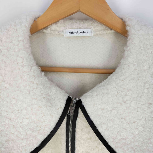 ナチュラルクチュール natural couture ビッグ衿ループブークレショートコート レディース FREE