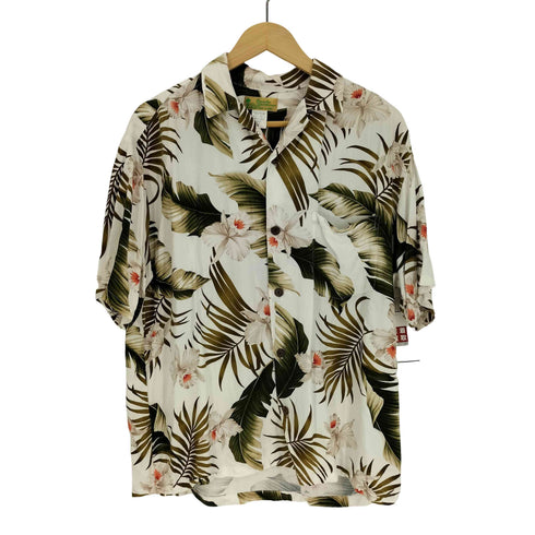Paradise Sportswear 90S ハワイ製 総柄 花柄 開襟 オープンカラー S/S アロハ シャツ メンズ import:M