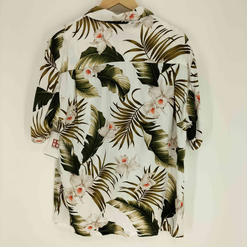 Paradise Sportswear 90S ハワイ製 総柄 花柄 開襟 オープンカラー S/S アロハ シャツ メンズ import:M