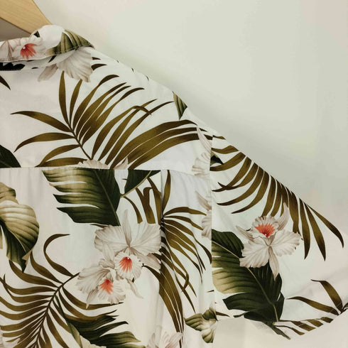 Paradise Sportswear 90S ハワイ製 総柄 花柄 開襟 オープンカラー S/S アロハ シャツ メンズ import:M