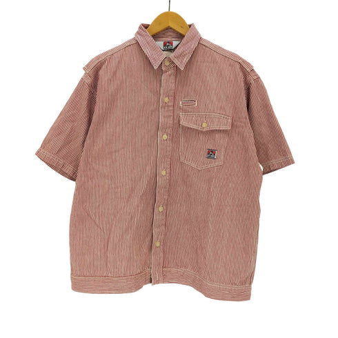 ベンデイビス BEN DAVIS ヒッコリーストライプ S/S シャツ メンズ