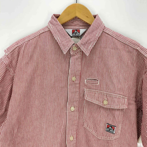 ベンデイビス BEN DAVIS ヒッコリーストライプ S/S シャツ メンズ