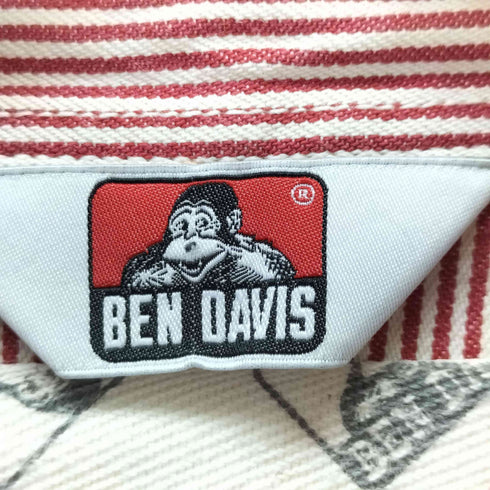 ベンデイビス BEN DAVIS ヒッコリーストライプ S/S シャツ メンズ