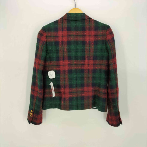 ブルックスブラザーズレッドフリース BROOKS BROTHERS REDFLEECE ウールモヘア 2B チェックテーラードジャケット レディース 0