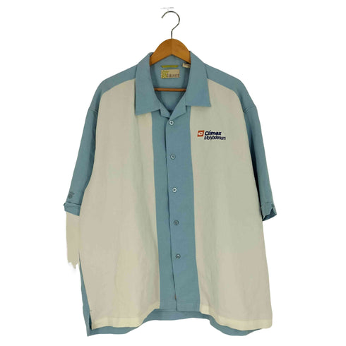 キューバベラ CUBAVERA 企業刺繍 レーヨンポリ バイカラー オープンカラーシャツ メンズ XXL