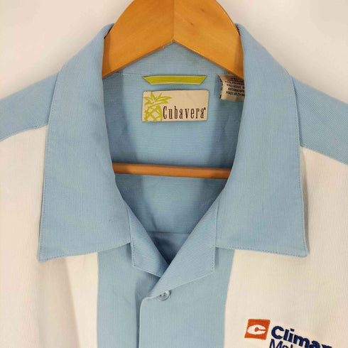 キューバベラ CUBAVERA 企業刺繍 レーヨンポリ バイカラー オープンカラーシャツ メンズ XXL