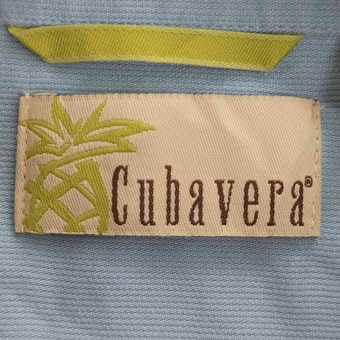 キューバベラ CUBAVERA 企業刺繍 レーヨンポリ バイカラー オープンカラーシャツ メンズ XXL