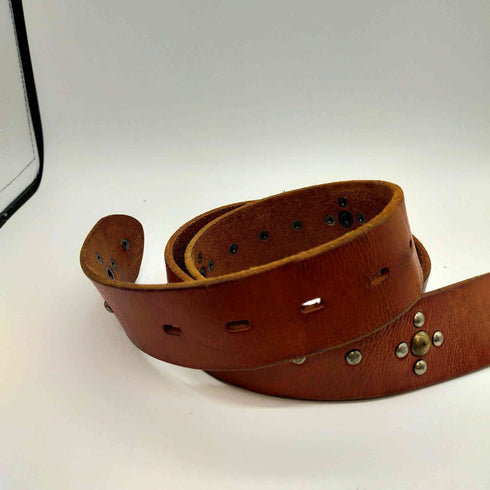 リー Lee ロゴ刻印 スタッズ レザーベルト メンズ