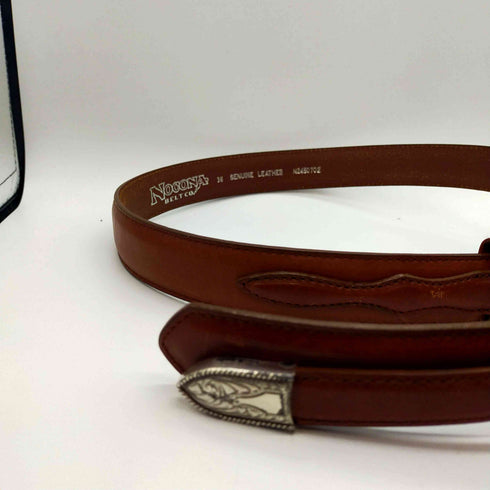 NOCONA GENUINE LEATHER ウエスタン メタル バックル レザー ベルト メンズ 36