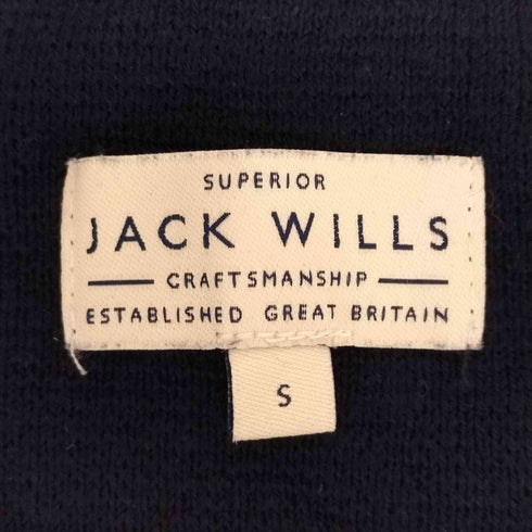 jack wills ワンポイント刺繍ラグランニット メンズ import:S