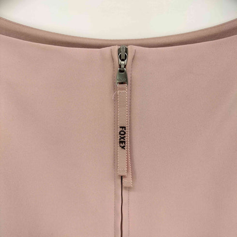 フォクシーニューヨーク FOXEY NEW YORK ひざ丈 Aライン ノースリーブワンピース ドレス レディース 38