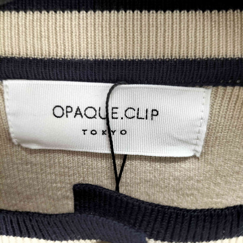 オペークドットクリップ OPAQUE.CLIP 配色ラインカーディガン レディース JPN:M