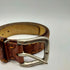 GENUINE LEATHER メタル バックル デザイン レザー ベルト メンズ