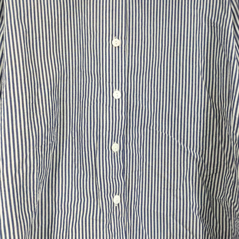 ザラ ZARA 襟フリル L/S ストライプブラウス レディース import:M