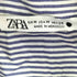 ザラ ZARA 襟フリル L/S ストライプブラウス レディース import:M