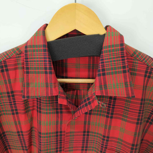ワイズフォーメン Ys for men 04SS L/S オープンカラーチェックシャツ メンズ