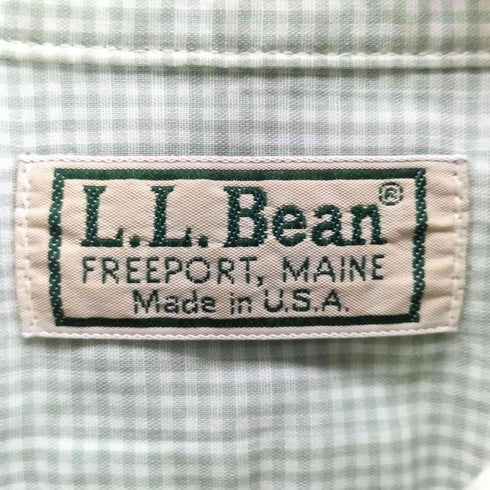 エルエルビーン L.L.Bean 80S USA製 ボタンダウンギンガムチェックシャツ メンズ