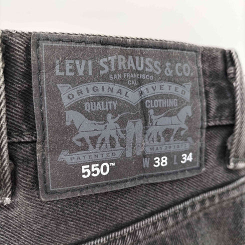 リーバイス Levis 505 ワイドブラックデニムパンツ メンズ 38/34