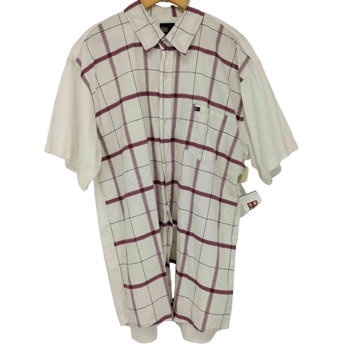 トミーヒルフィガー TOMMY HILFIGER 90S香港製 S/S チェックコットンシャツ メンズ import:XL