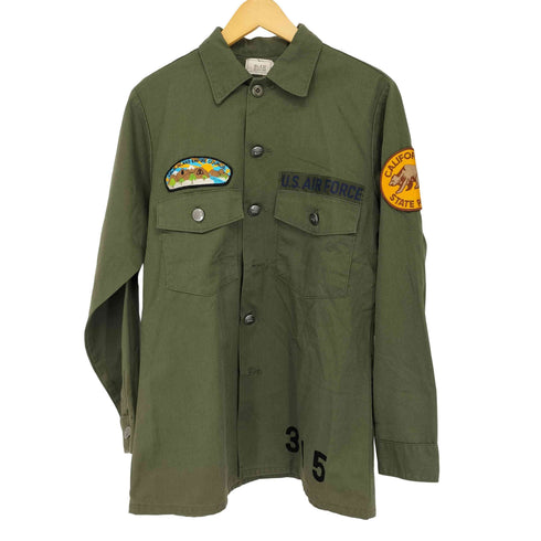 ユーエスエアーフォース U.S. AIR FORCE 80S ユーティリティシャツ ワッペン メンズ 15 1/2