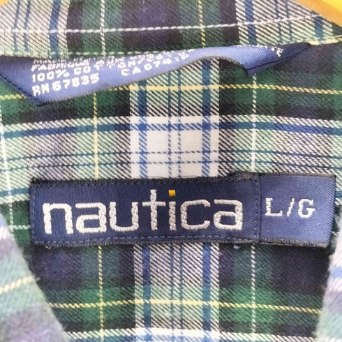ノーティカ NAUTICA チェック柄 ボタンダウンシャツ メンズ JPN:L