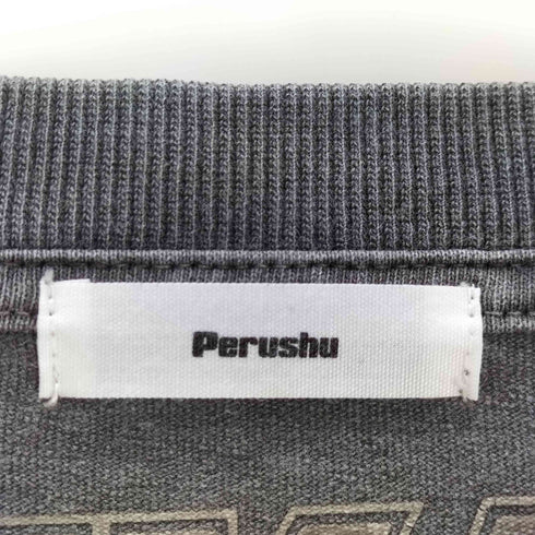 Perushu ヴィンテージライクプリントTシャツ メンズ