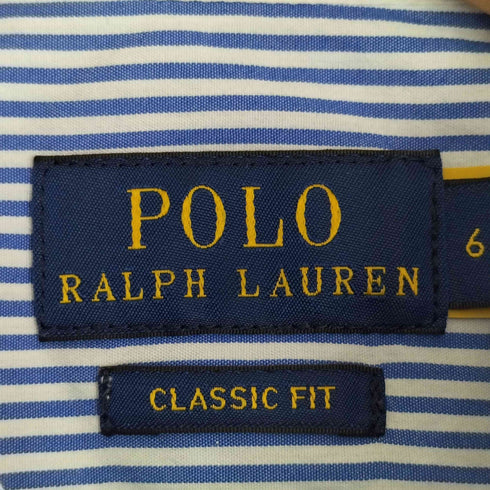 ポロラルフローレン POLO RALPH LAUREN ポニー刺繍 CLASSIC FIT ストライプ シャツ レディース US:6