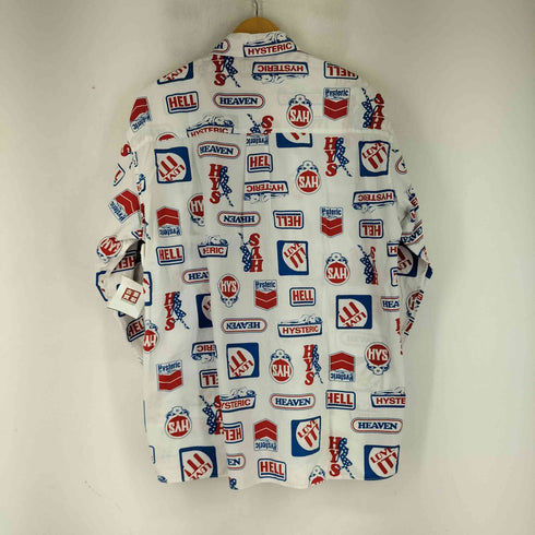 ヒステリックグラマー HYSTERIC GLAMOUR HYS LOVE IT 柄 ショートカラーシャツ メンズ L