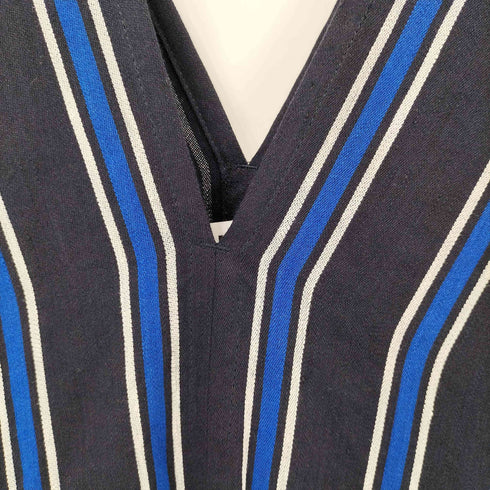 エイチビューティーアンドユースユナイテッドアローズ H BEAUTY & YOUTH UNITED ARROWS STRIPE V NECK DRESS レディース JPN:M